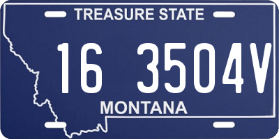MT license plate 163504V