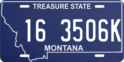 MT license plate 163506K