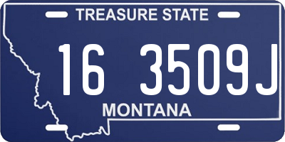 MT license plate 163509J