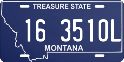 MT license plate 163510L