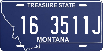 MT license plate 163511J
