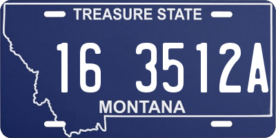 MT license plate 163512A