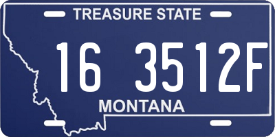 MT license plate 163512F