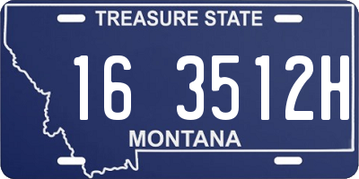 MT license plate 163512H