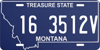 MT license plate 163512V