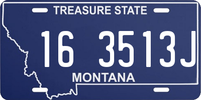 MT license plate 163513J