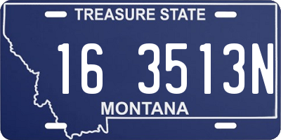 MT license plate 163513N