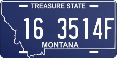 MT license plate 163514F
