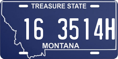 MT license plate 163514H