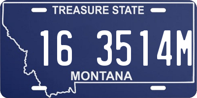 MT license plate 163514M