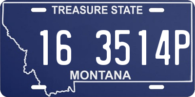MT license plate 163514P