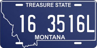 MT license plate 163516L