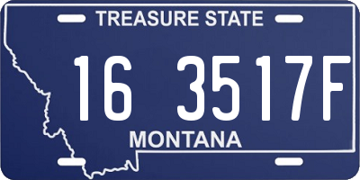 MT license plate 163517F