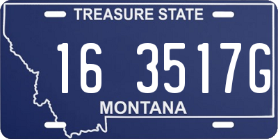 MT license plate 163517G