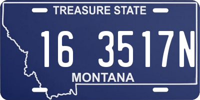 MT license plate 163517N