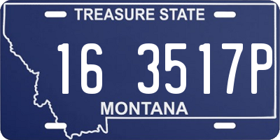 MT license plate 163517P