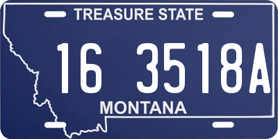 MT license plate 163518A