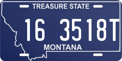 MT license plate 163518T