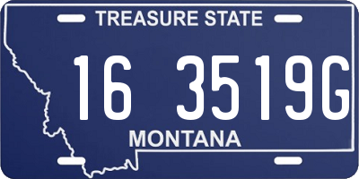 MT license plate 163519G
