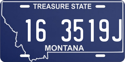MT license plate 163519J