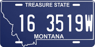 MT license plate 163519W