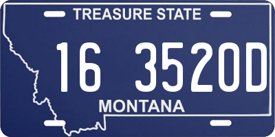 MT license plate 163520D