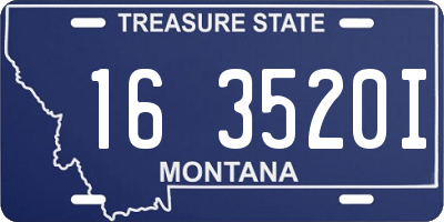 MT license plate 163520I