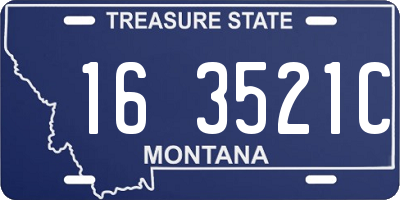MT license plate 163521C
