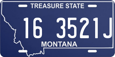 MT license plate 163521J