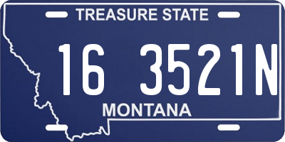 MT license plate 163521N