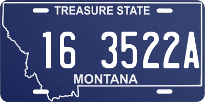 MT license plate 163522A