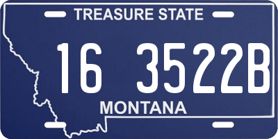 MT license plate 163522B