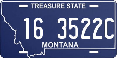 MT license plate 163522C