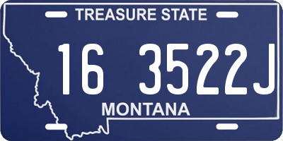 MT license plate 163522J