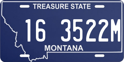 MT license plate 163522M