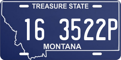 MT license plate 163522P