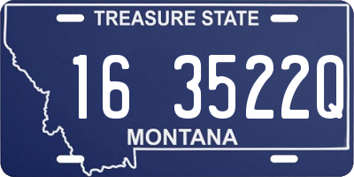 MT license plate 163522Q