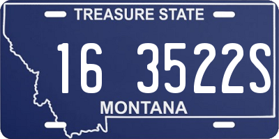 MT license plate 163522S