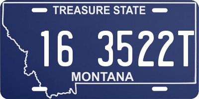 MT license plate 163522T