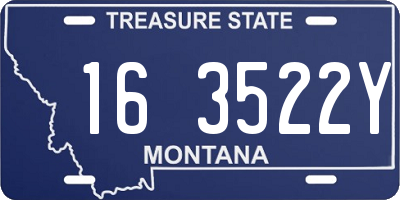 MT license plate 163522Y