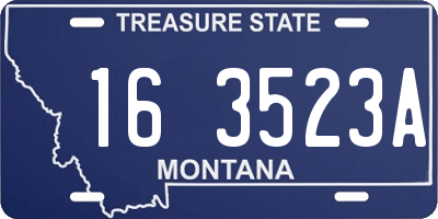 MT license plate 163523A