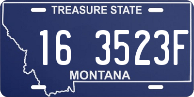 MT license plate 163523F