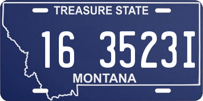 MT license plate 163523I