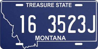 MT license plate 163523J