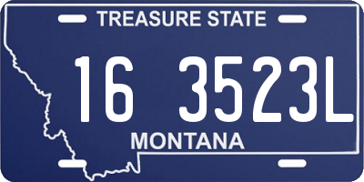 MT license plate 163523L