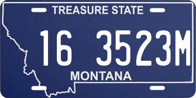 MT license plate 163523M