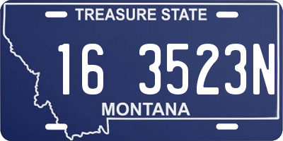 MT license plate 163523N