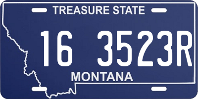 MT license plate 163523R