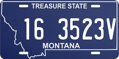 MT license plate 163523V