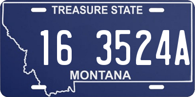 MT license plate 163524A